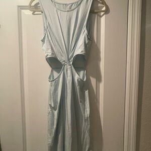 Beyond Yoga Light Blue Cutout Midi Dress